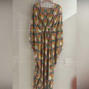 Vintage print FREE PEOPLE  Geometric Patterned Kaftan
